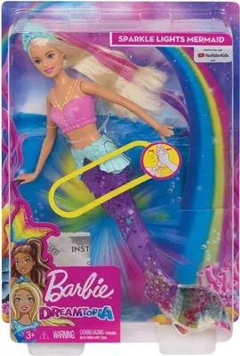 Zdjęcie produktu dla Barbie Dreamtopia Sparkle Lights Mermaid, Lalka modowa, Damski, 3 lat(a), Dziewczyna, Efekty świetlne, Wielobarwny