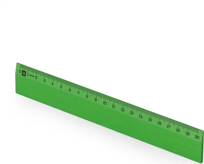 Produktbild von Metrie | Scholar-20HG Holzlineal grün mit mm-Skala | 20 cm