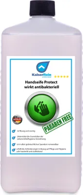 Produktbild von Kaiserrein Handseife Protect 1 L wirkt antibakteriell Hygienische hautschonende Handseife I Flüssigseife Nachfüllbeutel I Seife flüssig nachfüllpack I hautfreundlich rückfettend