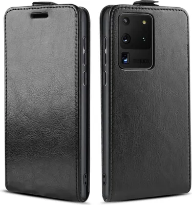 Produktbild von Handy Hülle für Samsung Galaxy S20 Ultra 5G Magnet Cover Case Klapphülle Schutzhülle Farbe: Schwarz