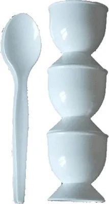 Produktbild von 3er Eierbecher mit Löffel  EUROHOME®