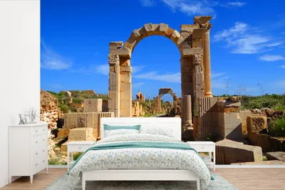 Produktbild von MuchoWow® Fototapete für Wohnzimmer oder Schlafzimmer Wandtapete Vinyl Motivtapete Trajansbogen - 525x350 cm - Das Hintergrundbild