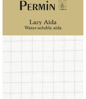 Productafbeelding van Permin Precut 16 ct. Lazy Aida 3510 met telhulp, kruissteekstof 55x50 cm