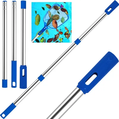 Produktbild von Teleskopische Poolstange, verstellbar von 80 cm bis 117 cm, Edelstahl, für kleine Schwimmbecken und Whirlpools