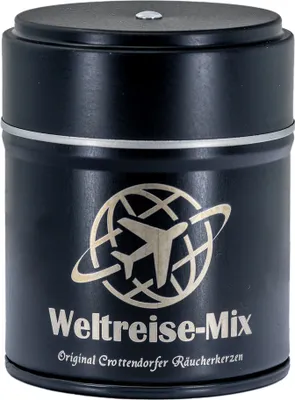 Produktbild von Original Crottendorfer Räucherkerzen Räucherfass mit Räucherkerzenhalter + 20 Räucherkerzen - 2089 Weltreise