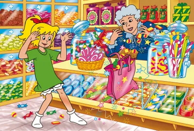 Image de Bibi Blocksberg, Dans le magasin de bonbons, puzzle de 100 pièces