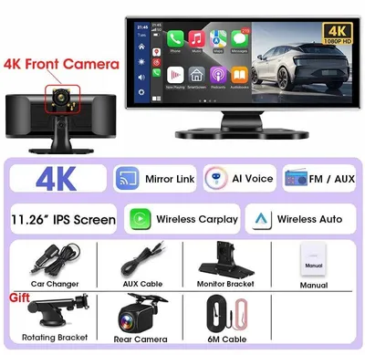 Obrázek produktu pro Autokamera, duální kamera, záznam v rozlišení 4K, dvě kamery (6Mpx), bez funkce