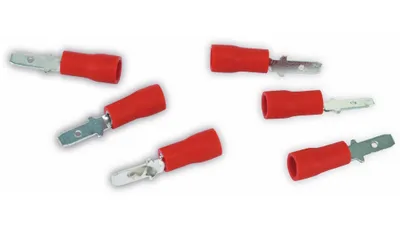 Zdjęcie produktu dla Wtyk płaski, 2,8 mm, czerwony, 10 szt