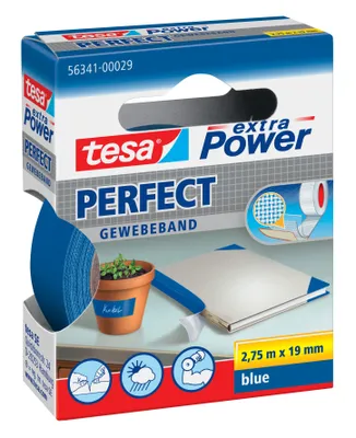 Produktbild von Tesa Gewebekleb. 2,75m x 19mm extra Power blau Perfekt 56341