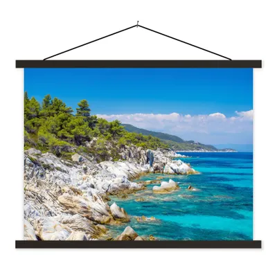 Produktbild von MuchoWow® Textilposter Meer - Sommer - Tropisch 120x90 cm mit schwarzem Rahmen - Aufhänger für Poster