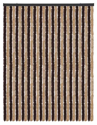 Productafbeelding van Fluwelen gordijn, afmetingen: 56x185 cm - 140x220 cm - Ebay, effen streep, beige - bruin, 120x220 cm