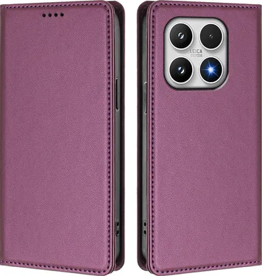 Obrázek produktu pro Kožené pouzdro pro Xiaomi 17, magnetické flipové pouzdro zPolyuretankůže se stojánkem Fialová