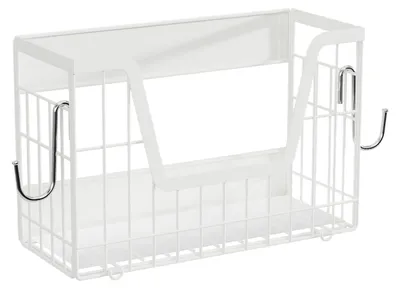 Produktbild von Vielseitige magnetische Wandhalterung, faltbares Organizer-Regal für Kühlschrank und Waschmaschin,White