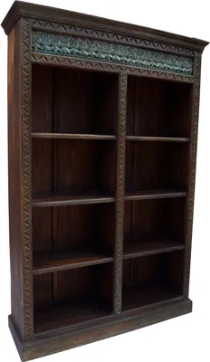 Produktbild von Aufwendig Verziertes Bücherregal im Vintage Look - Modell 10, Holz, 184*124*36 cm, Bücherregale & Küchenregale