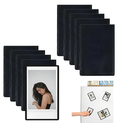 Magnetrahmen 10er-Set, 9,5x6,5 cm, schwarz, für Fotos