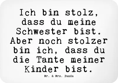 Produktbild von Mr. & Mrs. Panda magnet Ich bin stolz, dass... - Weiß - Geschenk, haftmagnet, whiteboardmagnet, Geburt, stolz, Tante, Sprüche, holzmagnet, Kühlschrankmagnet, Nichte