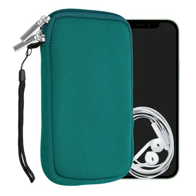 Produktbild von kwmobile Handytasche für Smartphones L - 6,5" - Neopren Handy Hülle Petrol - Handy Tasche 16,5 x 8,9 cm Innenmaße