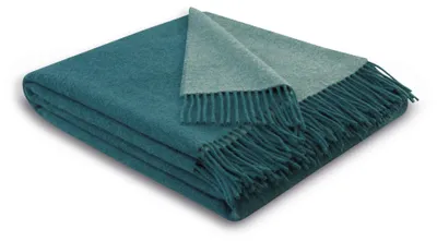 Produktbild von Biederlack Fransenplaid Farbe teal-green Größe 150 x 200