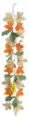 Produktbild von Künstliche Ahornblattgirlande (100/175 cm), UV-beständig, für Herbst, Halloween, Erntedankfest, Kaminsims, Veranda, Innen- und Außendekoration