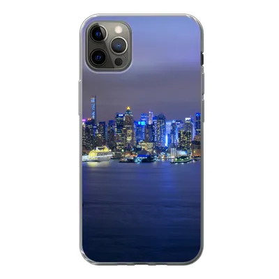 Produktbild von MuchoWow® Handyhülle Schutzhülle Hülle für iPhone 13 Pro Max New York - Skyline - Nacht Silikon Softcase Handy Hülle - Mobiltelefon