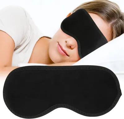 Obrázok produktu pre Spánková maska, magnetická, nastaviteľná, na doma, cestovanie, úľava od bolesti hlavy, čierna