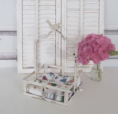 Produktbild von Serviettenhalter ROSALIE im Shabby Chic Landhaus Stil antique