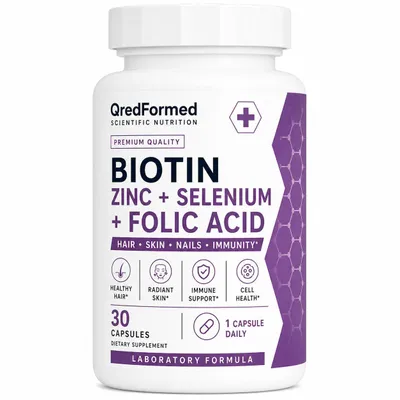 Produktbild von BIOTIN ZINC + SELENIUM + FOLIC ACID - 30 Kapseln