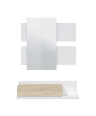 Immagine prodotto di Calicosy - Consolle sospesa con 1 cassetto e 1 specchio L75 cm - TEKKAN