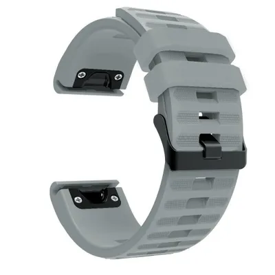 Produktbild von Silikon Armband Für Garmin Fenix 7X/7X Pro/6X Pro/5X Plus/fenix3/quaitx3/Enduro2 Sport Tracke Armband Grau