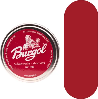 Produktbild von Burgol Schuhwachs  - Schuhpolitur für Hochglanz und Schutz - 100ml -  (027) Rot