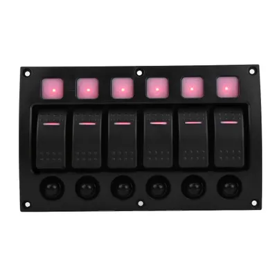 Zdjęcie produktu dla Panel przełączników, panel przełączników włączania/wyłączania, panel przełączników włączania/wyłączania, panel przełączników ze wskaźnikiem LED, przełącznik samochodowy, panel przełączników do łodzi