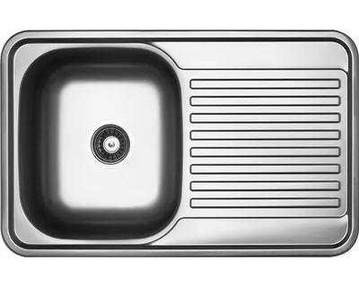 Immagine prodotto di Lavello da cucina a 1 vasca in acciaio inox Lavello da cucina da incasso Lavello da cucina 48x78x18,5 cm