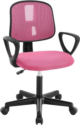 Imagen del producto de Silla de escritorio para niños, silla ergonómica para niños, color rosa