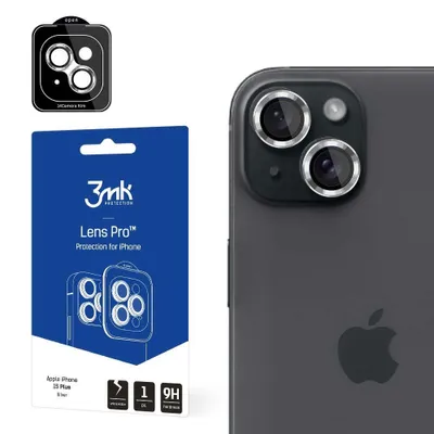 Produktbild von 3MK Apple Hybridglas für Kameraobjektiv Objektivschutz Pro iPhone 15 Plus silber/silber