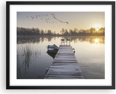 Produktbild von Gerahmtes Poster - Schwarzer Rahmen - Brücke Westen die Sonne - 50x40 cm - Wand Bild - Wanddeko - Wandbilder - Wandposter - Bilderrahmen - Bilder - Kunstdruck - Wandbild - P2BAA50x40-4197