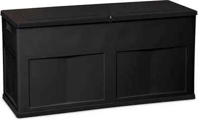 Produktbild von Auflagenbox Kissenbox mit Kissen, Anthrazit, Wasserdicht, Schwarz, 320 L, 119 x 46 x 60 cm