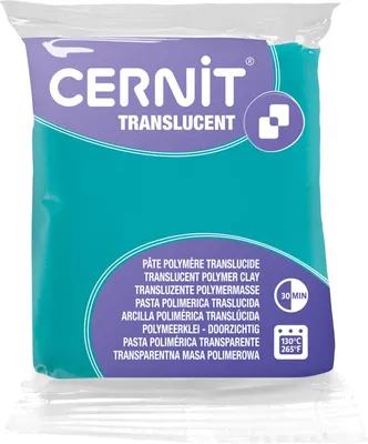 Zdjęcie produktu dla Cernit Polymer Clay Translucent Glinka polimerowa Emerald 56 g
