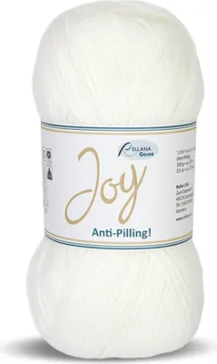 Produktbild von Rellana Joy,100g/250m 100% Polyacryl antipilling weich und pflegeleicht weiß (1)