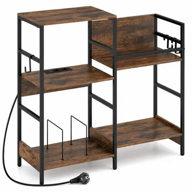 Produktbild von KOMFOTTEU 3-stöckiger Plattenspielerschrank, 78 x 30 x 78 cm