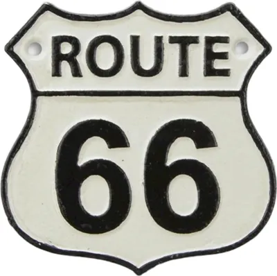Produktbild von Wandschild Wandplakette Gusseisen Route 66