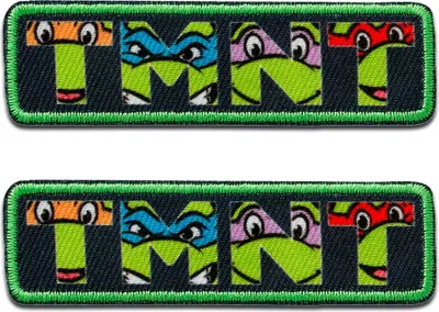 Obrázek produktu pro Mono-Quick Teenage Mutant Ninja Turtles Logo Set - nažehlovací záplata, nažehlovací obrázek, nášivka, záplaty, k nažehlení, velikost: 2,2 x 7,1 cm