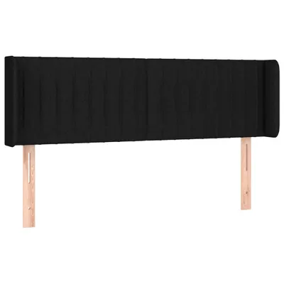 Produktbild von vidaXL Kopfteil mit Ohren Schwarz 147x16x78/88 cm Stoff