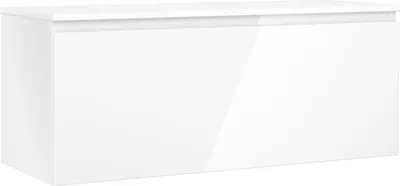 Produktbild von Mexen Orio Badezimmerschrank 120 cm mit Arbeitsplatte, 1 Schublade, Weiß Hochglanz - 91A10-12047-1-BFC00