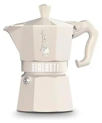 Produktbild von Bialetti Moka Exclusive, Mokka-Kanne, Creme, Aluminium, 3 Tassen, Thermoplast, 1 Stück(e)
