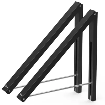 Zdjęcie produktu dla Wieszaki na ubrania składane, montowane na ścianie, aluminium, zestaw 2 sztuk
