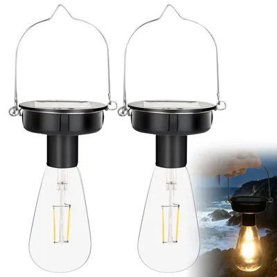 Zdjęcie produktu dla Zestaw 2 lamp solarnych do użytku zewnętrznego z wodoodpornymi diodami LED