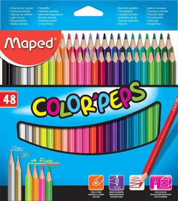 Produktbild von Maped Dreikant Buntstift COLOR'PEPS 48er Kartonetui