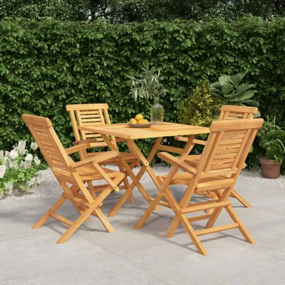 Produktbild von Möbel 5-tlg. Garten-Essgruppe Massivholz Teak - Terrassenmöbel 3155035