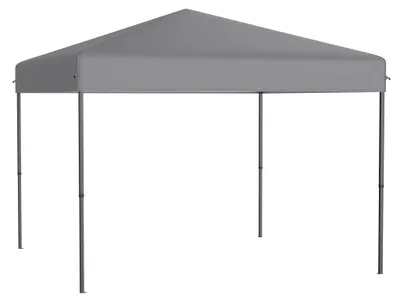 Image de LARS360 Pavillon de fête pop-up argenté 3x3 m, montage rapide à l'aide d'un seul bouton, pavillon pliable, imperméable et protection UV, sans panneaux latéraux, sac et accessoires inclus