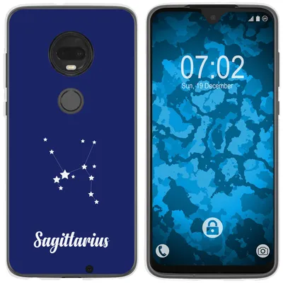 Produktbild von PhoneNatic Case kompatibel mit Motorola Moto G7 Silikon-Hülle SternzeichenSagittarius M5